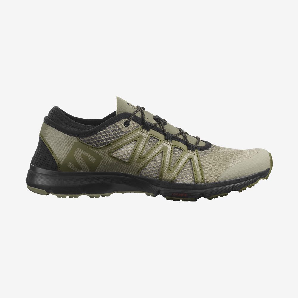 Chaussures De Randonnée Salomon Homme Vert Olive - Salomon CROSSAMPHIBIAN SWIFT 2 - France (3054-HPQ